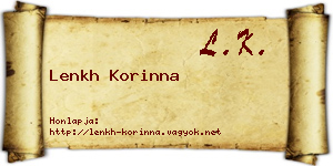 Lenkh Korinna névjegykártya